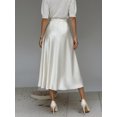 thumbnail image 7 of Lopecy-Sta Midi Skirt for Women High Waisted Satin Elegant A-Line Flowy Silk-Like Skirt with Pockets Formal Casual Skirt, 7 of 7