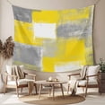 thumbnail image 2 of Yellow Grey Tapestry for Bedroom Wall Hanging Tapestry, Rustic Mottled Oil Painting Abstract Texture Ceiling Backdrop Tapestries Poster Blanket Wall Decor for Teens Room Living Room Dorm 59" x 90", 2 of 8