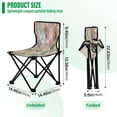 thumbnail image 3 of 600D Oxford Camping Chair Portable Foldable Chair Supports 220 lbs for Picnic, Fishing, Backpacking Abstract Pink Floral Pattern, 3 of 8