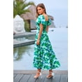 thumbnail image 2 of Vestido PRETTYGARDEN de Primavera, Cuello Cuadrado, Manga Abullonada, Midi, Talla XL, 2 of 5
