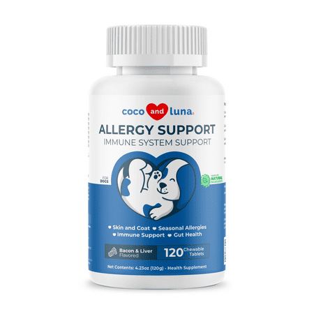 Coco and Luna Allergy Support for Dogs - 120 Chewable Tablets