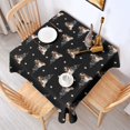 thumbnail image 2 of Australian Shepherd Dog and Footprints Square Tablecloth,Waterproof Square Table Cover,Wipeable Spillproof Washable Table Cover for Home Kitchen Party Decor 42"X42"(107x107cm), 2 of 6