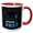 Red/White, variant on 3drose, Class of 2022 Graduate Blue and Black Cap and Tassel, 11oz Magic Transforming Mug