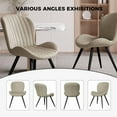 thumbnail image 4 of Daluvenix Modern Dining Chairs Set of 2 Upholstered Comfy Fabric Kitchen & Dining Room Chairs with Metal Legs & Thick Cushions for Living Room, Beige, 4 of 5