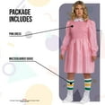 thumbnail image 4 of Stranger Things Tween Classic Pink Dress Eleven Costume, 4 of 5