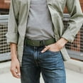 thumbnail image 3 of Men Belt with Square Bead Pyramid Decoration Iron Buckle Adjustable Design Jeans Belt Fashion Accessories, 3 of 8