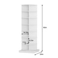thumbnail image 4 of Aukfa 7-Tier Rotating Shoe Rack Tower, 360° Spinning Shoe Display Closet Organizer, White, 4 of 9
