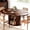 Walnut-63 Inch, variant on Extendable Round Dining Table for 2-4-6, 59 Inch Dining Room Kitchen Table with 2-Tier Storage Shelf, Modern Farmhouse Fluted Wood Slide Door Dinner Furniture,Oval Circle,Oak