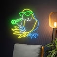 thumbnail image 3 of Handmadetneonsign Parrot Margarita Neon Light, Margarita Parrot Led Light, Parrot Cocktail Led Sign, Wall Décor, 3 of 5