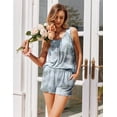 thumbnail image 5 of Ekouaer Womens Sleeveless Pajamas Set Casual Sleepwear Soft Pj Sets Tank Top and Shorts 2 Piece Loungewear for Summer, 5 of 6