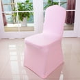 thumbnail image 4 of 4pcs Stretch Spandex Chair Cover Soft Chair Cover for Wedding Party Dining Banquet Event - Pink, 4 of 5