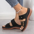 thumbnail image 3 of Mostsola Arch Support Sandals Womens Walking Slides Shoes Bohemia Flower Comfortable Wedges, 3 of 7