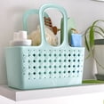 thumbnail image 3 of iDesign Orbz Plastic Bathroom Shower Tote, Small Divided College Dorm Caddy for Cosmetics, Beauty, 12" x 6" x 12", Mint Green, 3 of 6