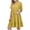Yellow, variant on vigerkar Women's Summer Empire Waist Dress Smocked Flutter Short Sleeve V Neck Midi Dresses 2025 New Light Blue, XL
