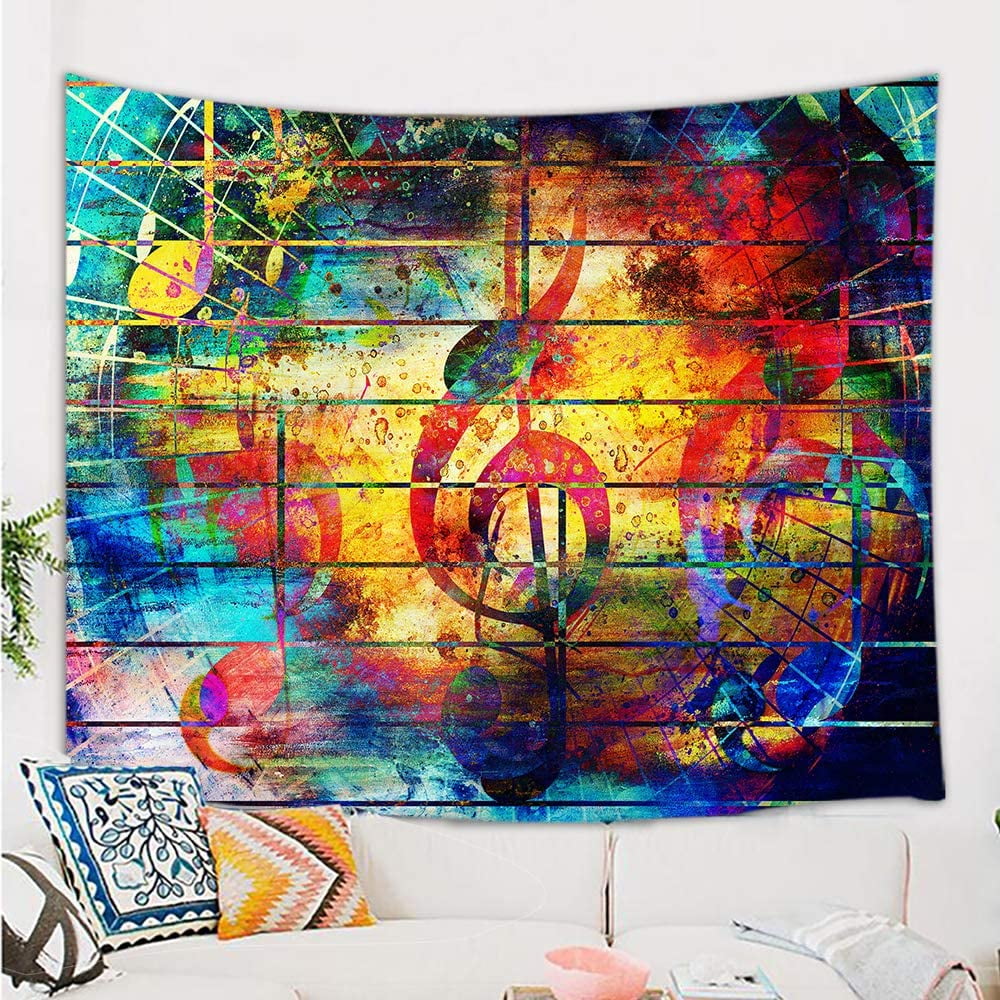 Lacoiime Music Tapestry Wall Hanging Music Wall Art Decor