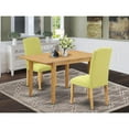thumbnail image 4 of East West Furniture Norfolk 3-piece Wood Dining Set in Oak/Limelight, 4 of 4