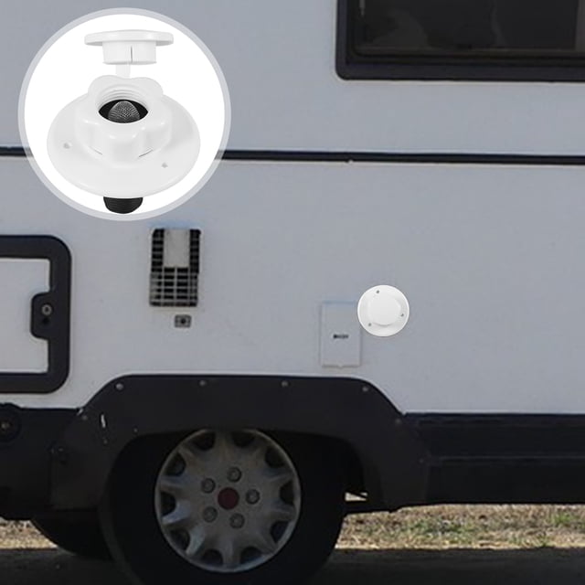 TABLZONE 1Pack Rv Water Inlet Square Flush Mount White 3In for Gravity-fed Refilling and Waterproofing