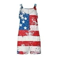 thumbnail image 4 of DDAPJ pyju 4th of July Romper for Women Summer Casual Short Jumpsuits Adjustable Strap Shorts Overalls Vacation Beach Outfits 70% off Clearance Sale White S, 4 of 7