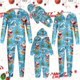 thumbnail image 4 of Fiaer Family Christmas Onesie Pajamas Matching Sets Hoodie One Piece Sleepwear Full Zipper up Thermal Pjs Jumpsuit Cute Graphic Loungewear Baby 9M, 4 of 9