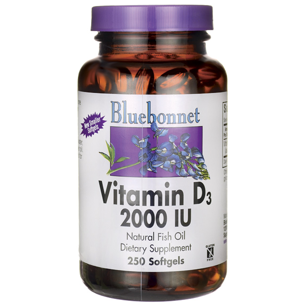 Nutrition Vitamin D3 2000 IU Softgels, 250 Ct