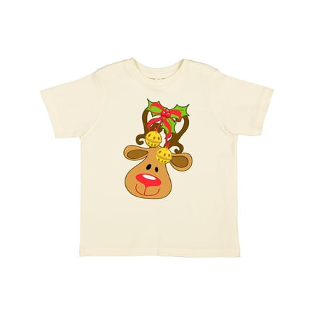 

Inktastic Cute Christmas Reindeer with Bells Gift Toddler Boy or Toddler Girl T-Shirt