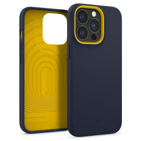 Caseology Nano Pop for Apple iPhone 13 Pro Max Silicone Case, Blueberry Navy
