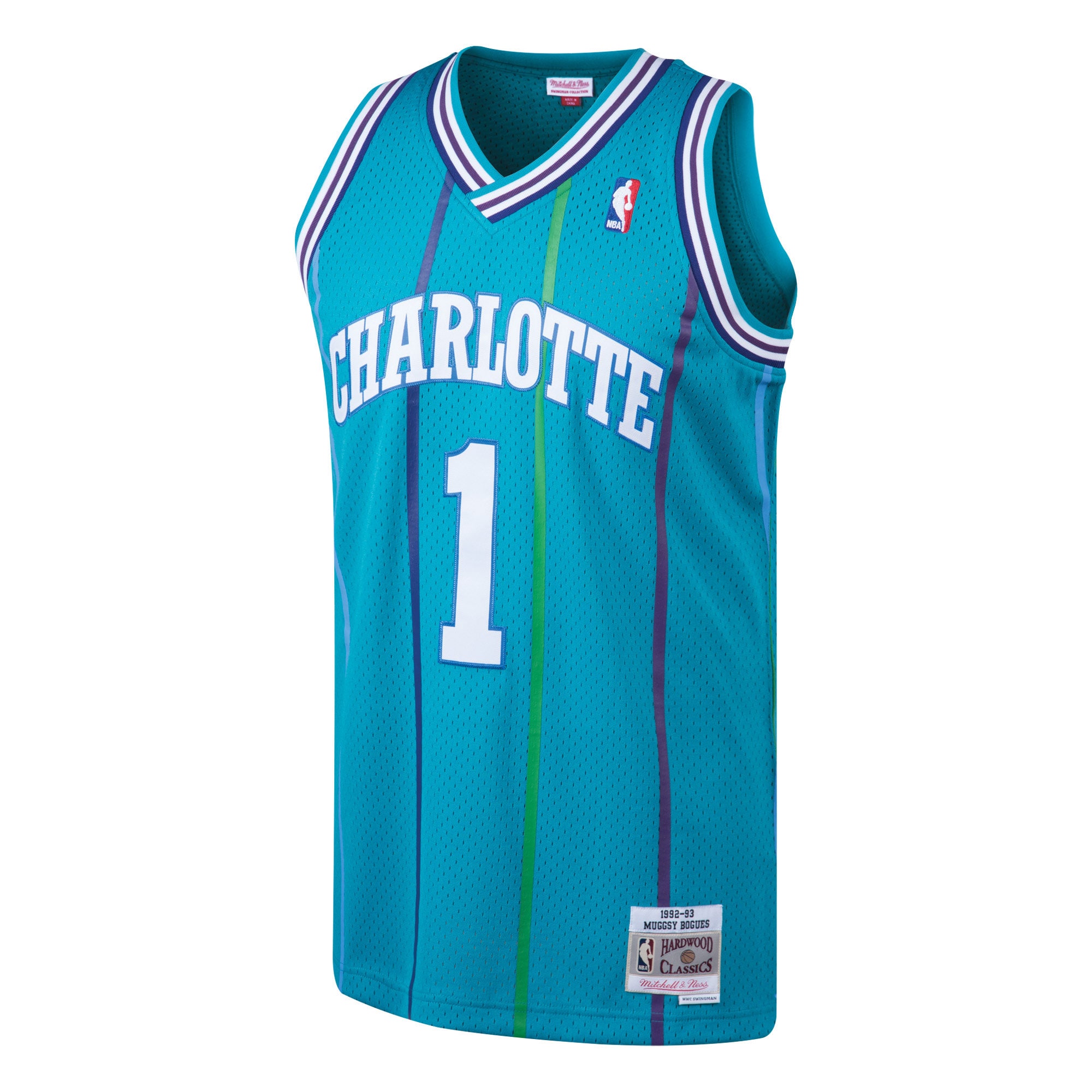 muggsy bogues charlotte hornets jersey