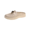 thumbnail image 2 of Willtoo Backless Loafers for Women Woven Backless Loafers Slip on Round Toe Mesh Loafer Mules Open Back Slide in Comfortable Breathable Casual Outdoor Walking Shoes Trendy Summer Beach, 2 of 6