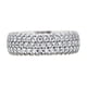 thumbnail image 3 of Anillo de plata con pavé de tres filas eterno bañado en plata, anillo de diamantes de lujo a la moda, regalo de poder para el dedo para mujeres, 3 of 5