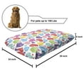 thumbnail image 2 of Romantic Pet Bed, Ornamental Heart Shapes of Inner Floral Swirly Leaves Flowers Ethnic Love Motif, Resistant Pad for Dogs and Cats Cushion with Removable Cover, 24" x 39", Multicolor, by Ambesonne, 2 of 4