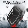 thumbnail image 4 of IBAOLEA 2 Pack Hard PC Case Compatible with IBAOLEA Watch Series 7 41mm with Tempered Glass Screen Protector, Full Coverage, Touch Sensitive, Ultra-Thin HD Bumper Protective Cover - Black Black 41mm, 4 of 6