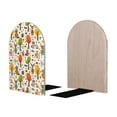 thumbnail image 2 of Susaid Animals Forest Print Wooden Bookends Decorative Book Ends for Shelves Heavy Books Holder Organizer Non-Slip Desk Book End for Kids Room Office School 1 Pairs, 2 of 8