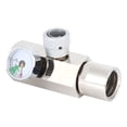 thumbnail image 4 of Adaptador de cilindro de gaseosa DIN477 con manómetro de 3000 psi Conector hembra TR21-4 plateado para SodaStream, 4 of 10