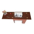 thumbnail image 3 of Arrow Alice Sewing Cabinet – Sewing Machine Table with Hydraulic Lift, Storage Drawers, Expandable Work Surface and Locking Casters, Teak, 3 of 4