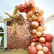 Beyondtrade 85pcs Peach Apricot Rose Gold Balloon Garland Arch Kit for Decoration of Wedding engagement baby Shower Birthday Party Background decoration
