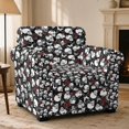 thumbnail image 2 of CHAQLIN Skull with Red Roses Pattern Chair Slipcover for Living Room, 2 Piece Individual Cushion Cover Brushed Armchair Cover Anti-Dust for Pet, 2 of 6