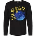 thumbnail image 3 of Inktastic Libra Constellation Zodiac Sign Illustration Long Sleeve T-Shirt, 3 of 5