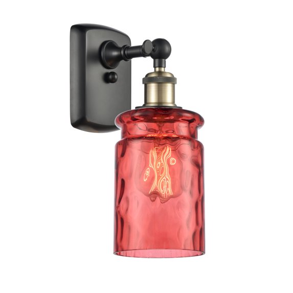 Innovations Lighting 516-1W Candor Candor 12" Tall Bathroom Sconce - Black Antique Brass /