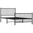 thumbnail image 4 of Carevas Metal Bed Frame with Headboard and Footboard Black 39.4"x78.7", 4 of 7