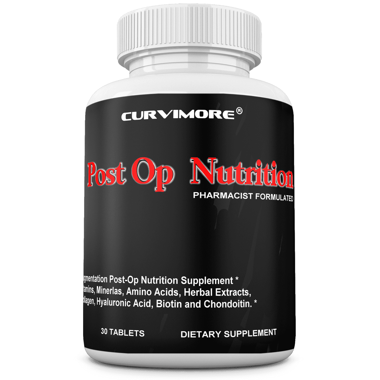 POST OP NUTRITION Pills Pre & Post Surgery Support. Aids Recovery Time and decrease Scar and Wound formation. Support Scar Treatment and Skin Healing. “Not a Scar Cream” 30 Tablets