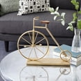 thumbnail image 2 of 17" x 15" Gold Metal Bike Sculpture, by DecMode, 2 of 9