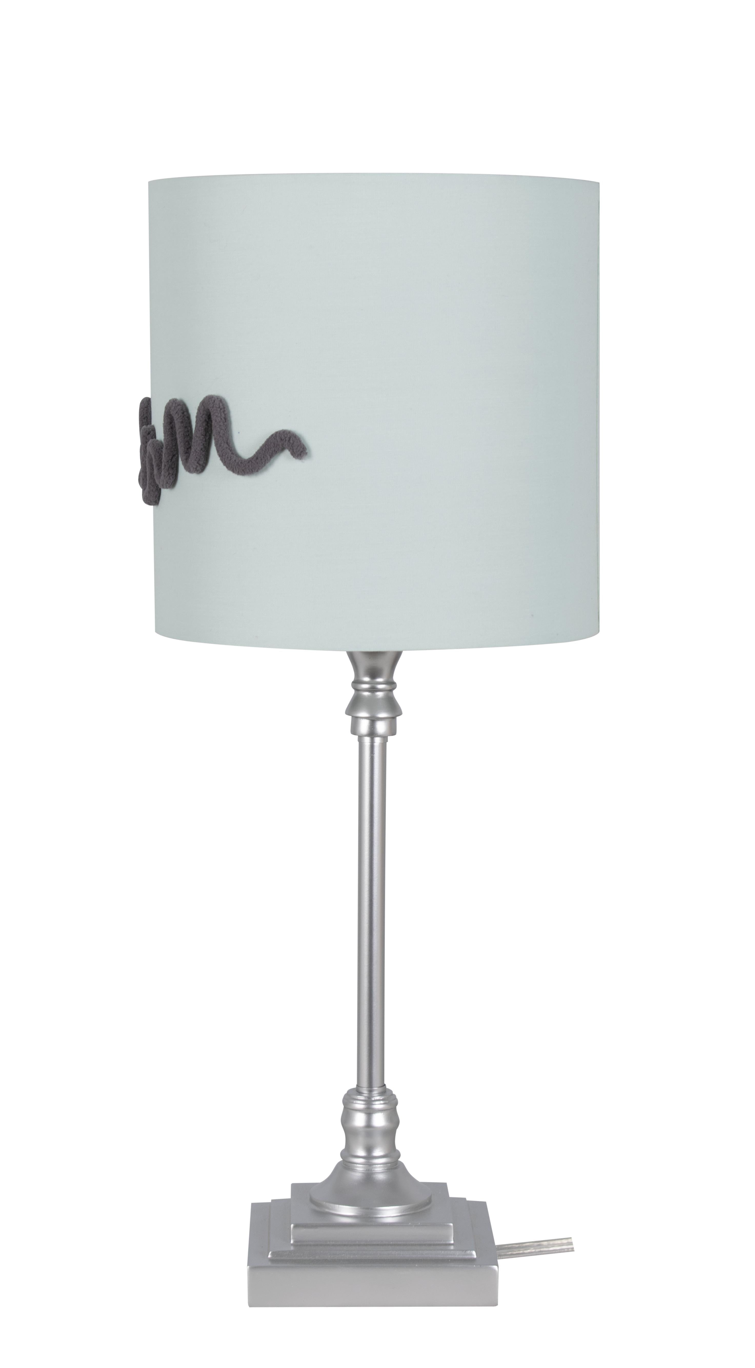 Cooper Ridge Polyresin 20.5" Table Lamp with Linen Shade, Silver
