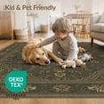 thumbnail image 4 of ODIKA Border Retro Distressed Tone Dining Under Table Boho Vintage Refined Structured for Great Room, Indoor Open Concept, Large Living Low Profile Flatwoven, 4 of 7