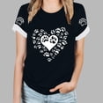 thumbnail image 2 of Tops Y Blusas de las Mujeres Estampadas Cuello Redondo Manga Corta, Poliéster Casual Top para Diario, Fiesta Y Todas las Estaciones, 2 of 8