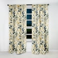 thumbnail image 2 of Designart "Leaves In Tranquil Arrangement III" Plants Curtain Panels, 2 of 6