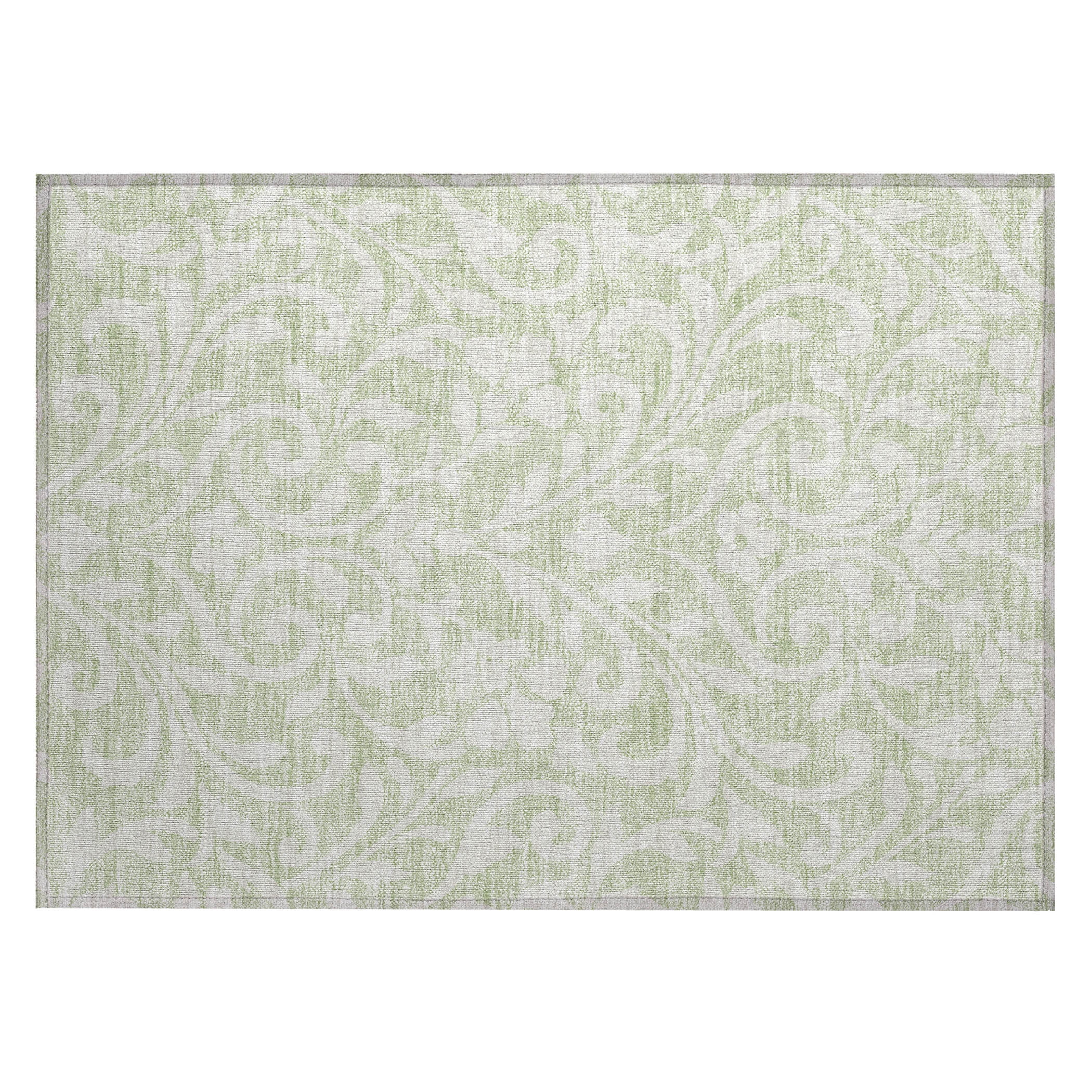 Addison Rugs Chantille Indoor/Outdoor Transitional Floral Aloe Washable Rectangle Rug, 1'8" x 2'6"