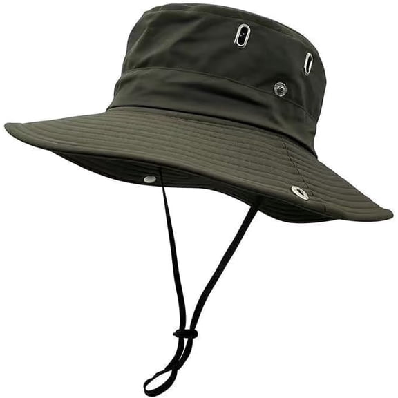 Summer Fishing Hat Packable Folding Mens Boonie Hat Quick-Drying Fisherman Cap Outdoor Cowboy Sun Hat