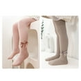 thumbnail image 2 of 1/3/5 Pack Baby Kids Girls Tights Spring Autumn Cable Knit Seamless Leggings with Bow Toddler Girl Cotton Pantyhose for 6 Months - 12 Years, 2 of 8