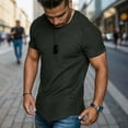 thumbnail image 2 of Men's Muscle T-Shirt - Pleated Raglan Sleeve Bodybuilding Gym Tee - 95% Polyester 5% Spandex, Short Sleeve, Fashion Workout Shirts, 2 of 5