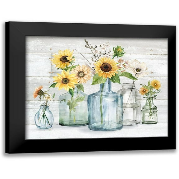 Robinson, Carol 14x12 Black Modern Framed Museum Art Print Titled - Sunflower Extravaganza